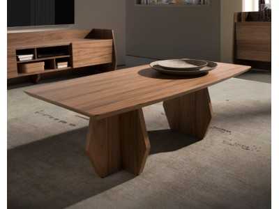 Coffee table with oval walnut top - ARIEL
