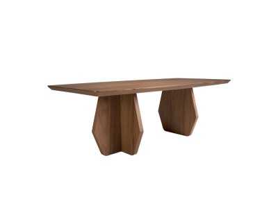 Coffee table with oval walnut top - ARIEL