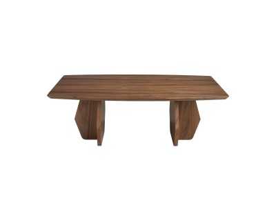 Coffee table with oval walnut top - ARIEL