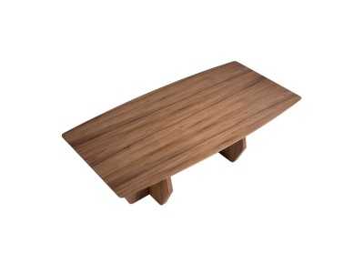 Coffee table with oval walnut top - ARIEL