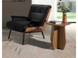 Square walnut side table - ARIEL