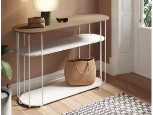 Console design avec structure en acier inoxydable laqué - LIGNES