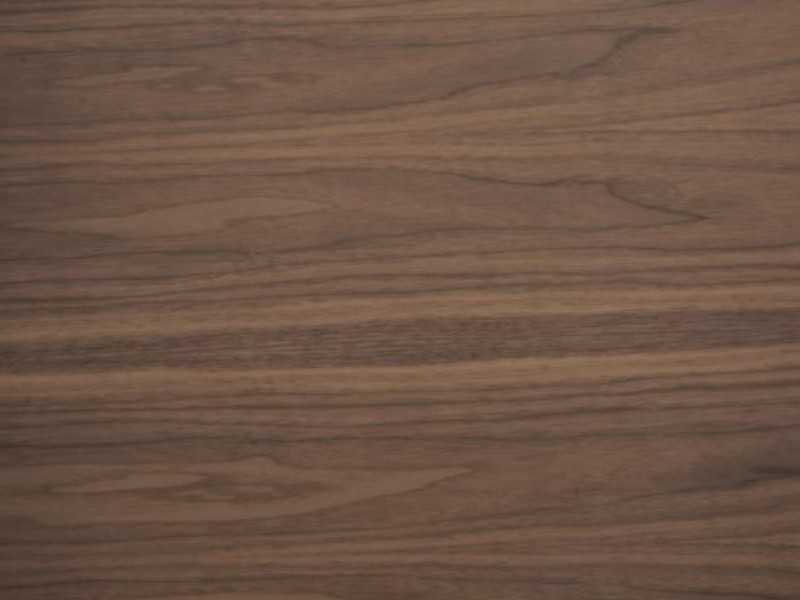 Banqueta tapizada en piel sintética con estructura de patas en nogal - ENMA