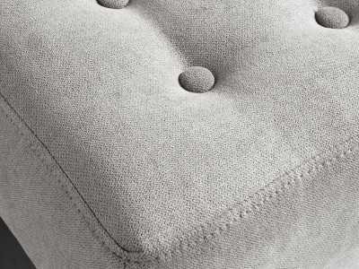 Banquette tapissé en tissu avec structure en noyer - ALDO