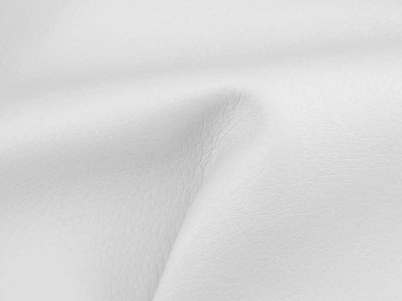 Bench upholstered in white synthetic leather with stainless steel legs - ALBIS