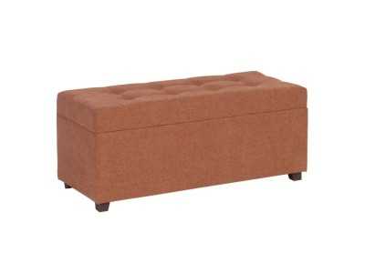Ensemble de 2 banquettes- coffre tapissé de tissu tuile - ÁNCORA TEJA