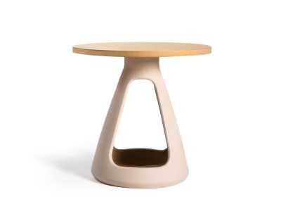 Table d'appoint avec piètement en grès et plateau laqué ou stratifié - OTHONOI