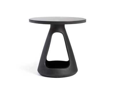 Table d'appoint avec piètement en grès et plateau laqué ou stratifié - OTHONOI
