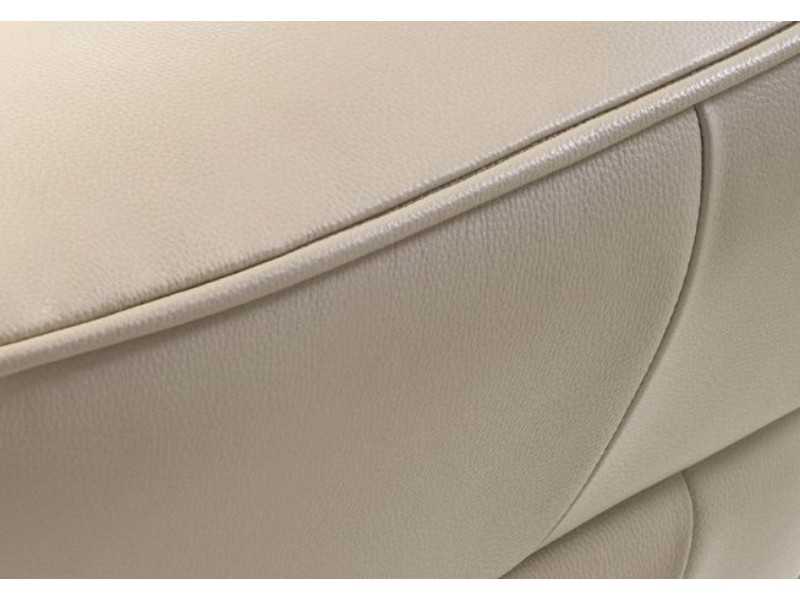 Modern design armchair upholstered in genuine leather - ARVID