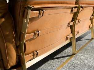 Designer 2-seater sofa upholstered in genuine leather - AZZARO 2