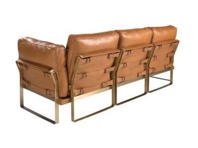 Designer 3-seater sofa upholstered in genuine leather - AZZARO Designer 3-seater sofa upholstered in genuine leather - AZZARO