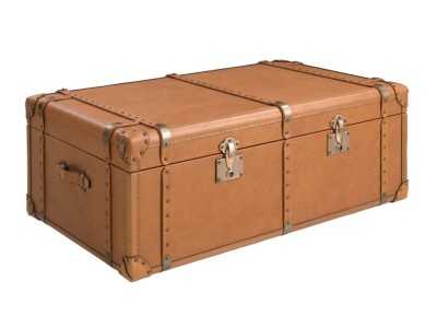 Trunk upholstered in genuine leather - AZZARO Trunk upholstered in genuine leather - AZZARO