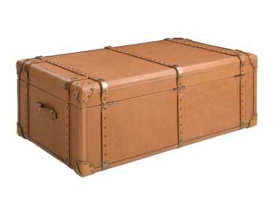 Trunk upholstered in genuine leather - AZZARO Trunk upholstered in genuine leather - AZZARO