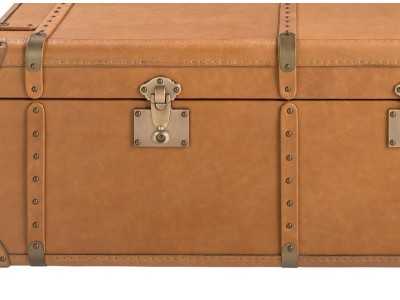 Malle tapissé de cuir véritable - AZZARO Malle tapissé de cuir véritable - AZZARO