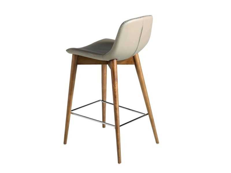 Tabouret design tapissé de cuir synthétique - LUMIÈRE