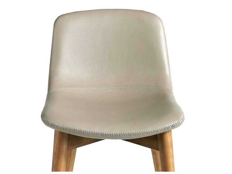 Tabouret design tapissé de cuir synthétique - LUMIÈRE