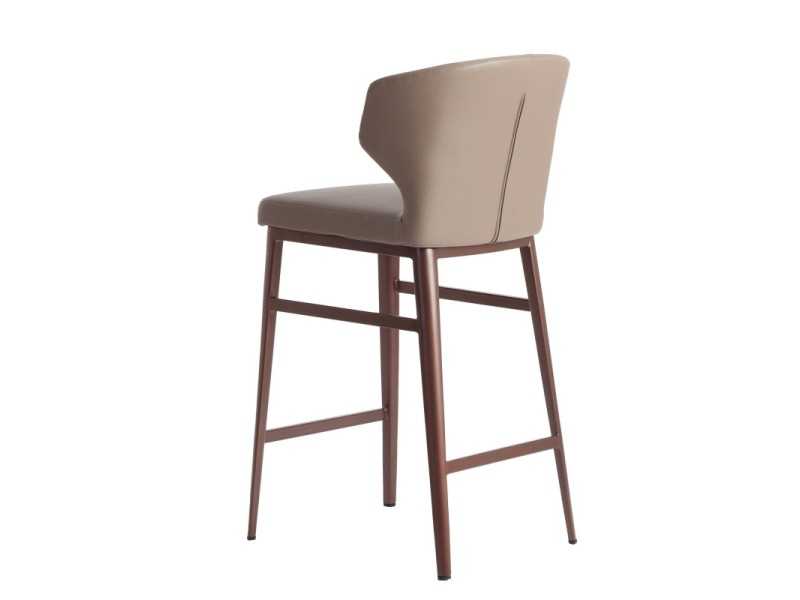 Tabouret design avec structure en acier inoxydable - NAVONA