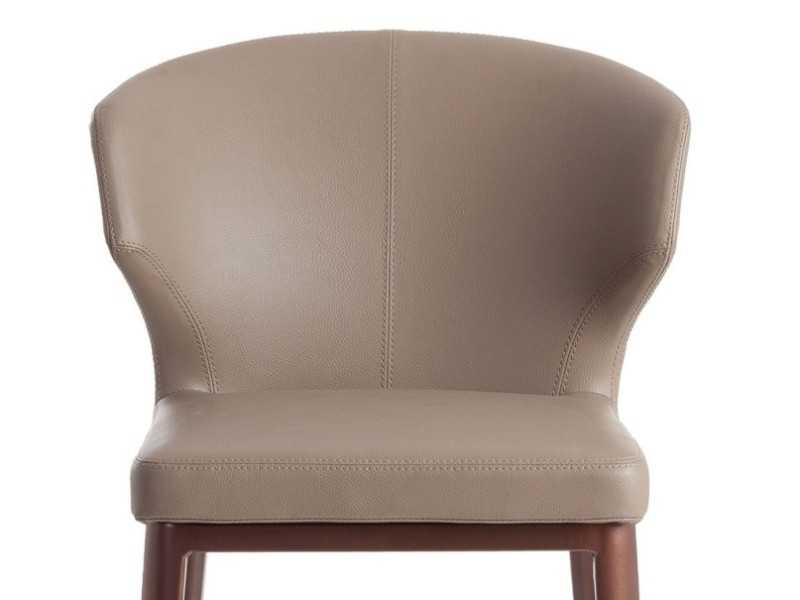 Designer stool with stainless steel structure - NAVONA