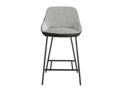 Designer stool with black stainless steel structure - ANGELO Designer stool with black stainless steel structure - ANGELO