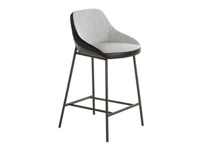 Taburete de diseño con estructura en acero inoxidable negro - ANGELO