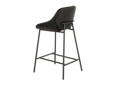 Taburete de diseño con estructura en acero inoxidable negro - ANGELO