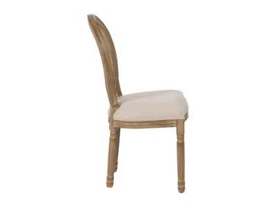 Silla clásica de madera maciza y respaldo de rattán - CLASSIC OVALO