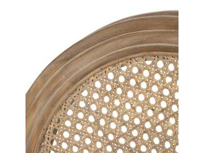 Silla clásica de madera maciza y respaldo de rattán - CLASSIC OVALO