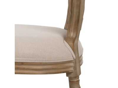 Silla clásica de madera maciza y respaldo de rattán - CLASSIC OVALO