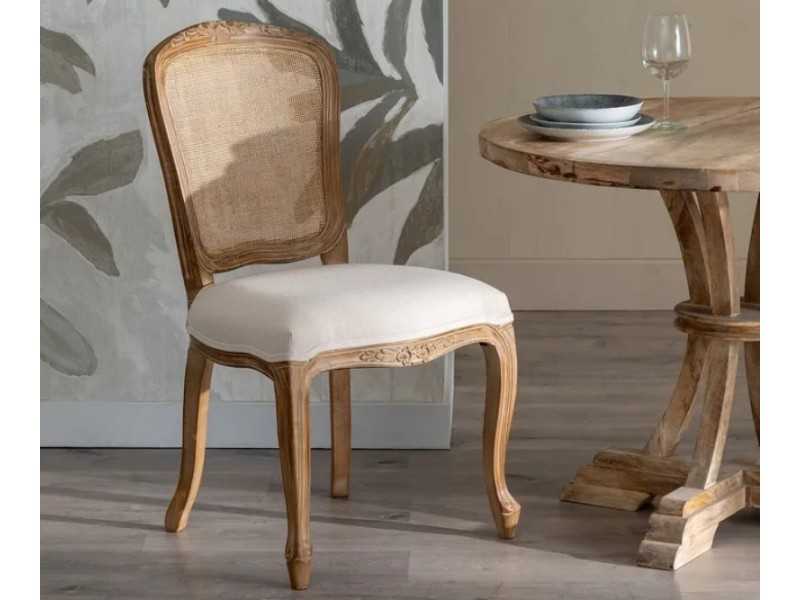 Classic solid wood chair with rattan backrest - CLASSIC RECTANGULAR