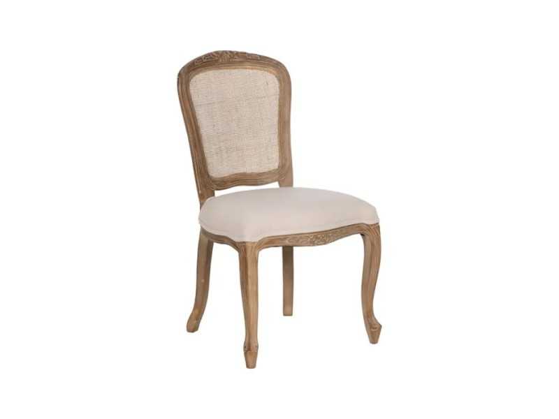 Chaise classique en bois massif avec dossier en rotin - CLASSIC RECTANGULAIRE
