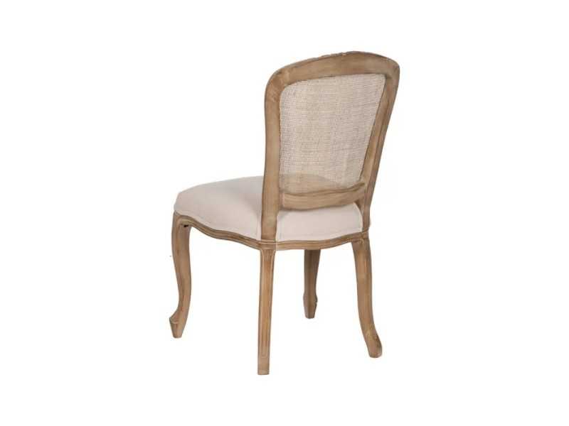 Classic solid wood chair with rattan backrest - CLASSIC RECTANGULAR