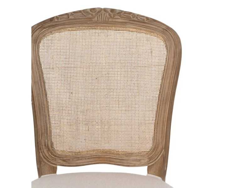Classic solid wood chair with rattan backrest - CLASSIC RECTANGULAR