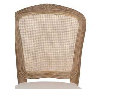 Chaise classique en bois massif avec dossier en rotin - CLASSIC RECTANGULAIRE
