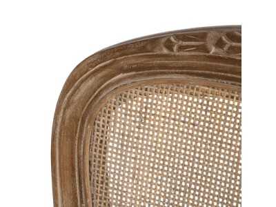 Silla clásica de madera maciza y respaldo de rattán - CLASSIC RECTANGULAR