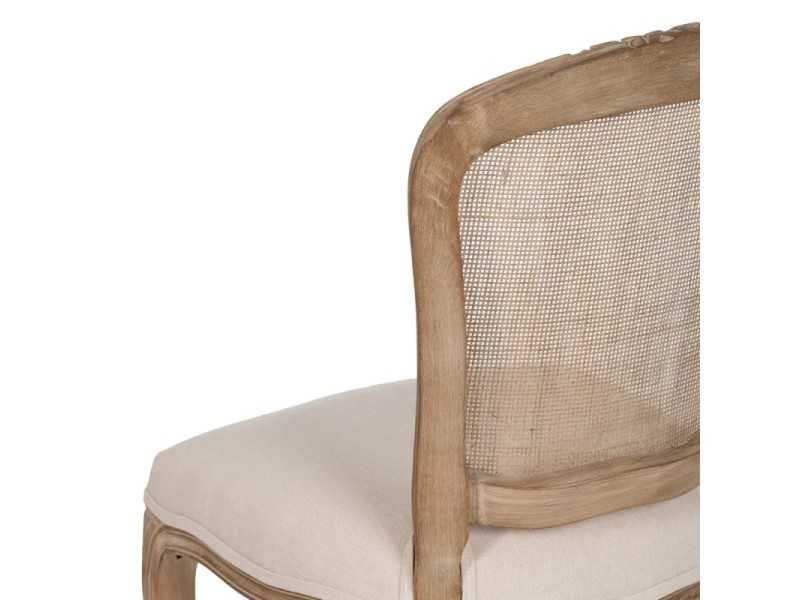 Classic solid wood chair with rattan backrest - CLASSIC RECTANGULAR
