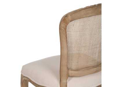 Silla clásica de madera maciza y respaldo de rattán - CLASSIC RECTANGULAR