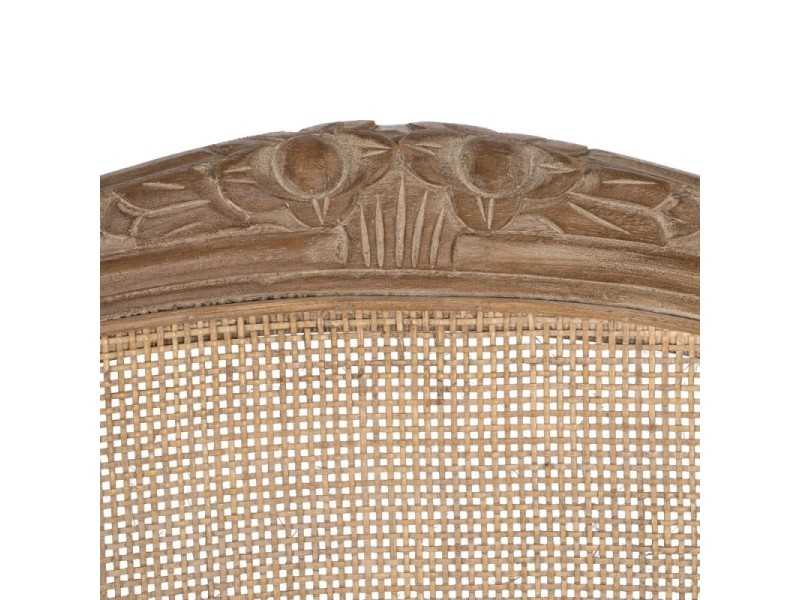 Chaise classique en bois massif avec dossier en rotin - CLASSIC RECTANGULAIRE