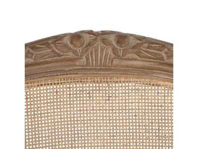 Silla clásica de madera maciza y respaldo de rattán - CLASSIC RECTANGULAR