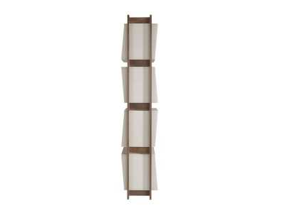 Walnut shelving with lacquered cubes - TRETIS