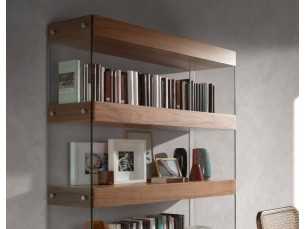Walnut shelving and tempered glass sides - AVERY 2