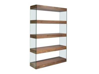 Walnut shelving and tempered glass sides - AVERY Walnut shelving and tempered glass sides - AVERY