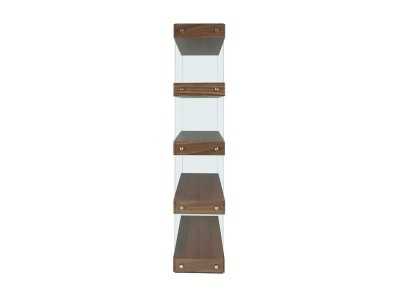 Walnut shelving and tempered glass sides - AVERY Walnut shelving and tempered glass sides - AVERY