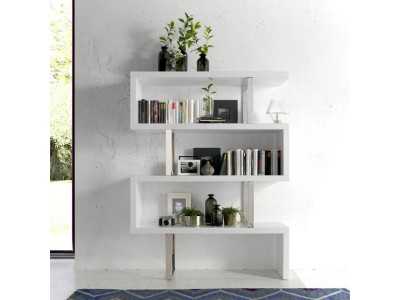 Etagère design laquée blanche et inox - SYLVIE BLANC Etagère design laquée blanche et inox - SYLVIE BLANC