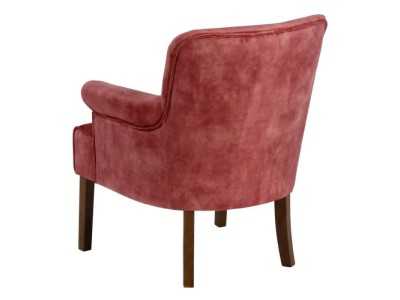Fauteuil tapissé de velours couleur tuile - NOVA
