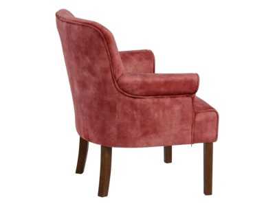 Fauteuil tapissé de velours couleur tuile - NOVA