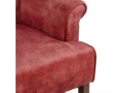 Fauteuil tapissé de velours couleur tuile - NOVA