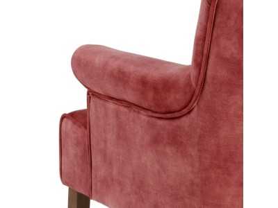 Fauteuil tapissé de velours couleur tuile - NOVA