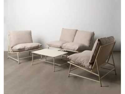 Garden set in lacquered steel - AMANDA