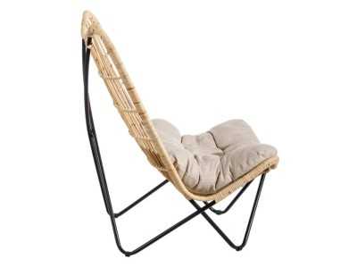 Natural fiber armchair with cushion - BAMBINA Natural fiber armchair with cushion - BAMBINA