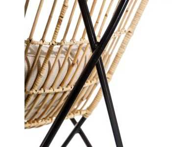 Natural fiber armchair with cushion - BAMBINA Natural fiber armchair with cushion - BAMBINA